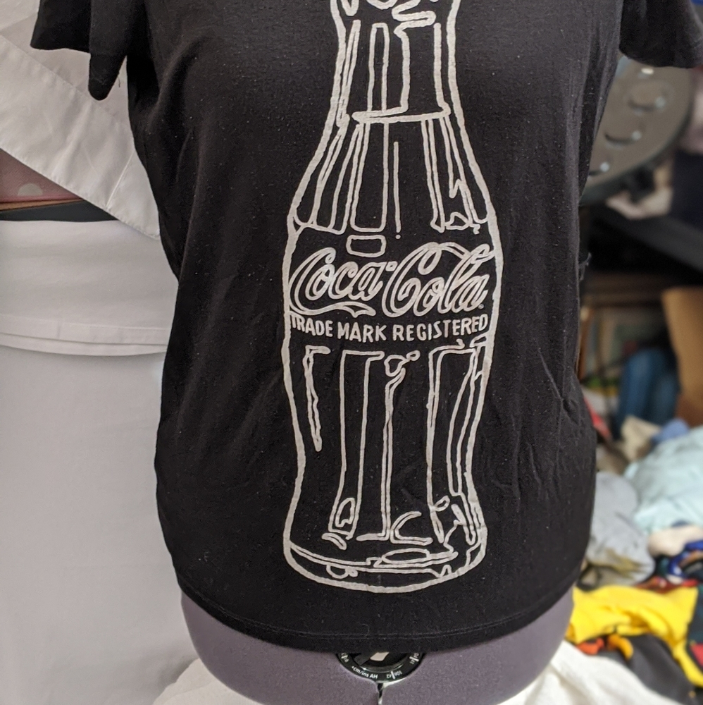 Coca-Cola Bottle fitted Black t-shirt small - Picture 3 of 5